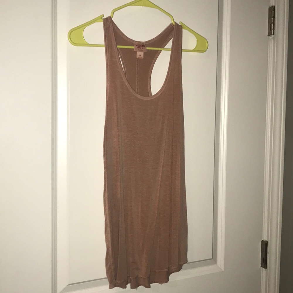 tan razor back tank!!
